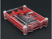 Protective Red With Transparent Acrylic Shell Case For Raspberry Pi 2 Model B RPI B