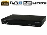 1080P Full HD DVB T Digital Terrestrial Receiver with Remote Controller MPEG 2 MPEG 4 H.264 Compression Format Black