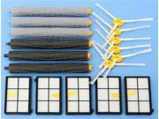 17pcs Filters and Brushes Vacuum Cleaner Accessories Parts for iRobot Roomba 800 900 Series