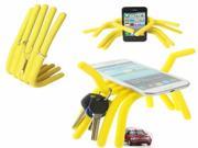 Multifunctional Variety Finger Style Mobile Phone Flexible Holder Commodity Containers Yellow