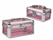 Transparent Plastics Jewelry Box Pink