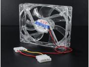 120mm LED Blue Chassis Crystal Case Fan For PC Host CPU Cooling 4 Pins