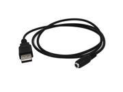 USB 2.0 Male to 3.5x1.35mm DC Power Jack Female Cable Cord Black 80cm