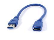 Notebook Computer PC USB 3.0 Type A F M Connector Cable Cord 30cm 12 Blue