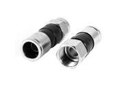 2 Pcs Crimp On F Type Male RF Connector Plug for RG6 Coaxial Cable