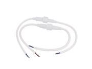 2pcs Light Strips 2x0.5mm 2P Male Female Connector Waterproof Cable White
