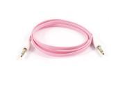 PC MP3 Adapter M M 3.5mm to 3.5mm Flat Audio Extension Cable 3.4ft Pink