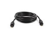 Audio Digital Optical Fiber Optic Black Cable Cord 1.8M 6FT