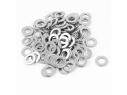 100 Pcs 1mm Thickness Spindle Metal Washer Spacer Silver Gray M6 x 12mm