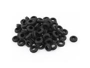 7mm Inner Dia Double Sides Rubber Wire Grommets Gasket Ring Cable 120pcs