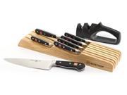 Wusthof Classic 8pc In Drawer Knife Block Tray Set with 2 Stage Sharpener