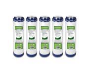 5 Pack Express Water 5 Micron Coconut Shell GAC Granular Activated Carbon Water Filter 10 Universal Standard Size Replacement Filter Cartridge for Reverse Osmo