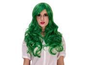 Women Wig Hair CoastaCloud Long Wave Halloween Cosplay Cartoon Lolita Heat Resistant Women Curly Wig Green 23 60cm