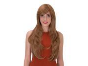 Women Wig Hair CoastaCloud Long Curly Golden Brown Synthetic Hair Wigs with Bangs Party 28 70cm
