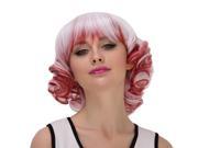 Halloween Women Cosplay Wigs CoastaCloud Europe And The United States The New Anime Wigs with Bang White And Red Blend C