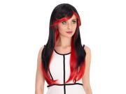Halloween Women Cosplay Wigs CoastaCloud Long Straight White and Black Ombre Costume Ball Wig with Bang 70cm 28