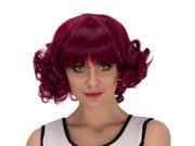 Halloween Women Cosplay Wigs CoastaCloud Western Costume Ball Short Red Wig with Bang 30cm 12