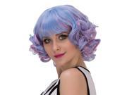 Halloween Women Cosplay Wigs CoastaCloud Womens Heat Resistant Ombre Wig with Bang Synthetic Hair Curly Blue and Pink To