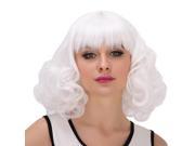 Halloween Women Cosplay Wigs CoastaCloud Western Costume Ball Short White Wig with Bang 30cm 12