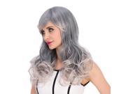 Halloween Women Cosplay Wigs CoastaCloud Costume Ball Mermaid Grey Gradient Wig with Bang 60cm 24
