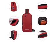 Outdoor Sports Casual Oxford Unbalance Bag Cross body Sling Bag Shoulder Bag Chest Bag for Men and Women Red