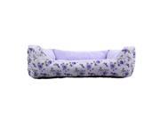 Rectangle Cozy Pet Bed with Fleece Lining for Dogs Cats Fully Washable Light Purple