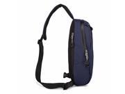 Outdoor Sports Casual Oxford Unbalance Bag Cross body Sling Bag Shoulder Bag Chest Bag for Men and Women Dark Blue