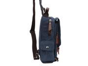 Free Style Canvas Shoulder Message Sling Bag Outdoor Cross body Sports Bag Handbag for Men Dark Blue