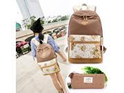 Casual Style Lightweight Canvas Laptop Backpack Cute Travel School College Shoulder Bag for Teenage Girls Students Women