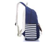 Thickened Canvas Laptop Bag Shoulder Daypack School Backpack Causal Handbag with One Free Pen Bag Dark BluE