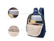 Simple Casual Style Lightweight Canvas Laptop Bag Shoulder Bag Bookbag School Backpack with Cross body Bag and Purse