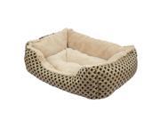 Pet Bed Washable Dog Cat Pet Warm Basket Bed Cushion with Fleece Lining Rectangle Pet Bed All Season Pet Bed Three Size