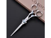 6 Deluxe Professional Salon Barber Scissors Straight Scissors Haircut Scissors Shears for Hairdressing Blue Jewel A