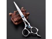 6 Barber Scissors Set high grade Stainless Steel Straight Scissors Thinning Scissors Blue Jewel B
