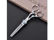 6 Deluxe Professional Salon Barber Scissors Thinning Scissors Haircut Scissors Shears for Hairdressing Blue Jewel A