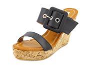 Two Lips Too Finesse Women US 8.5 Black Wedge Sandal