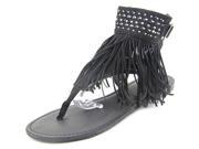 Not Rated Cosmic River Women US 8 Black Thong Sandal