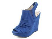 Carlos by Carlos Santana Britton Women US 7.5 Blue Wedge Sandal