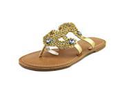 Dolce by Mojo Moxy Ahoy Women US 6.5 Gold Thong Sandal