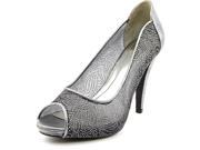 Style Co Naveah Women US 8.5 Silver Peep Toe Heels