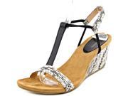 Style Co Mulan Women US 7.5 Black Wedge Sandal