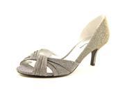 Nina Carrie Women US 7.5 Silver Peep Toe Heels