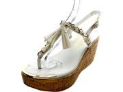 Callisto Tamtam Women US 5 White Wedge Sandal