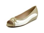 Amalfi By Rangoni Ibbie Women US 6 White Peep Toe Wedge Heel