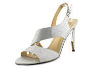 Nina Glitter Sandals Gaiana Women US 10 Silver Slingback Heel
