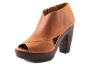 Lucky Brand Cerah Women US 8 Brown Peep Toe Platform Heel