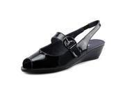 Vaneli Eliza Women US 8.5 Black Peep Toe Slingback Heel