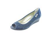 Anne Klein Sport Cadwyn Women US 11 Blue Peep Toe Wedge Heel