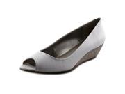 Alfani Cammi Women US 9 White Peep Toe Wedge Heel