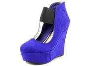 Madden Girl Regal Women US 5.5 Blue Wedge Heel